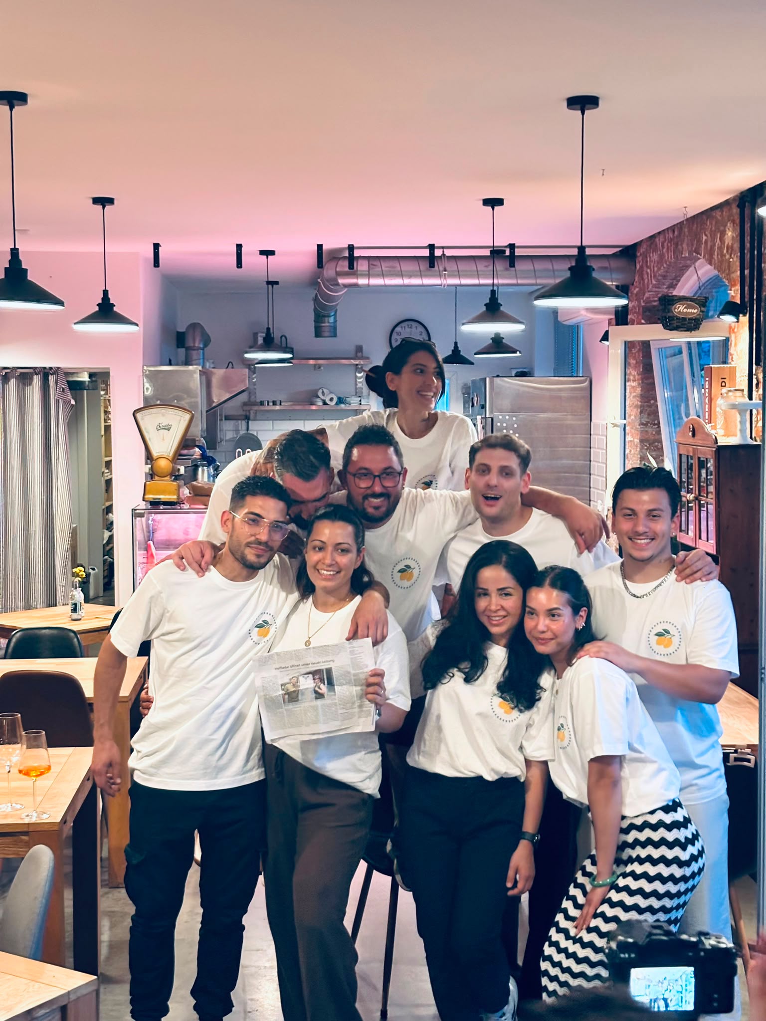 Die Gastgeber der Hofliebe im Restaurant